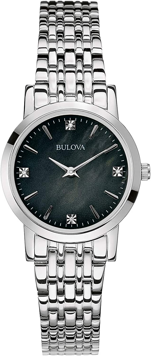 Bulova Classic Quartz Ladies Watch, Stainless Steel Diamond - Image 1
